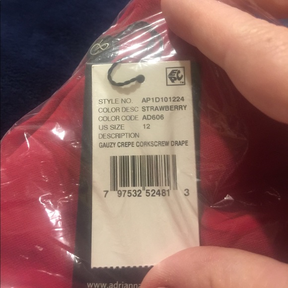 Adrianna Papell Gauzy Crepe Corkscrew Drape Dress - Picture 5 of 5